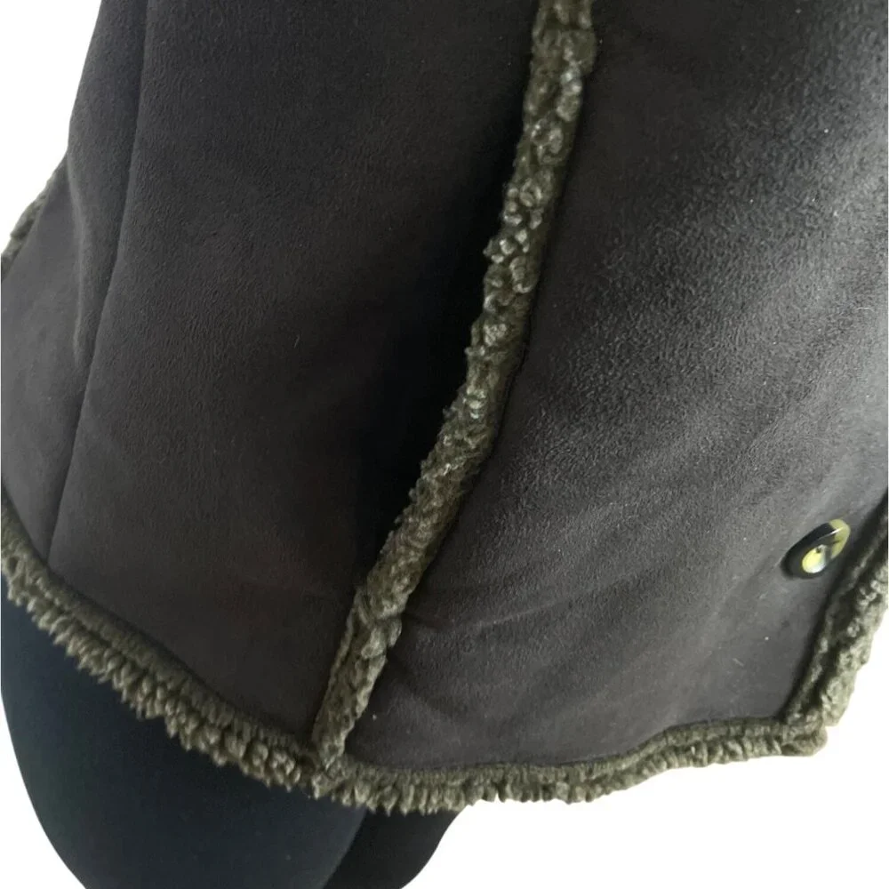 L.L. Bean Women's Gray Sherpa Lined & Sleeveless Button Front Vest Sz M - Picture 7 of 10